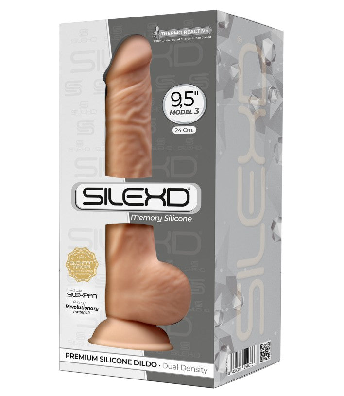 SILEXD PREMIUM MEMORY SILICONE DILDO - DUAL DENSITY 9.5 ''
