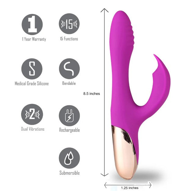 SKYLER - VIBRATEUR FLEXIBLE - MAUVE - MAIA