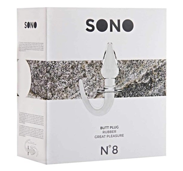 SONO N08 BUTT PLUG 4'' - TRANSPARENT
