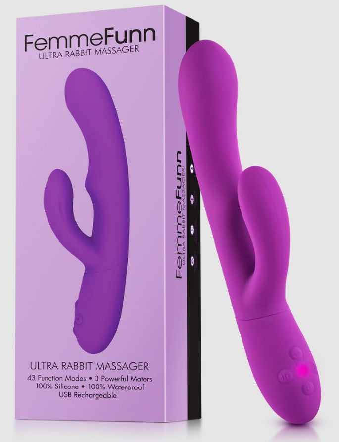 ULTRA RABBIT MASSAGER BY FEMME FUN - MAUVE
