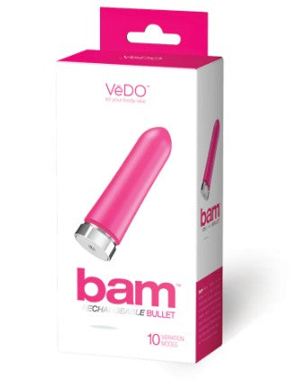BAM RECHARGEABLE BULLET BY VEDO - FOXY PINK