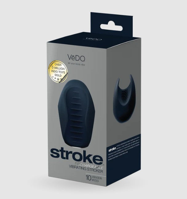 STROKE RECHARGABLE VIBRATING STROKER - BLACK - VÉDO