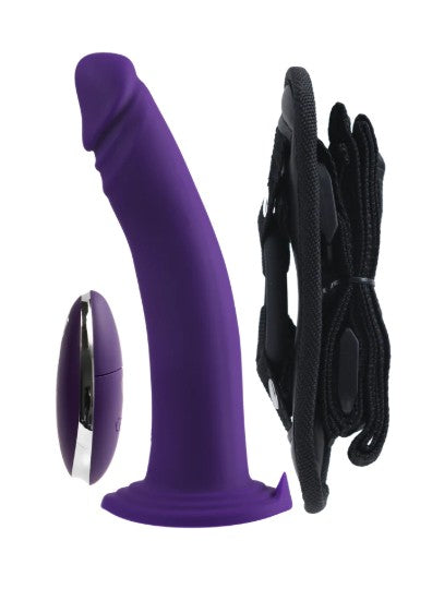 DIKI-MAUVE- RECHARGEABLE VIBRANT+DILDO+HARNAIS