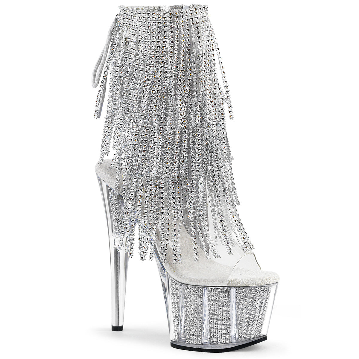 7 POUCES BOTTE AVEC FRINGE DE DIAMANTS - PLEASER
