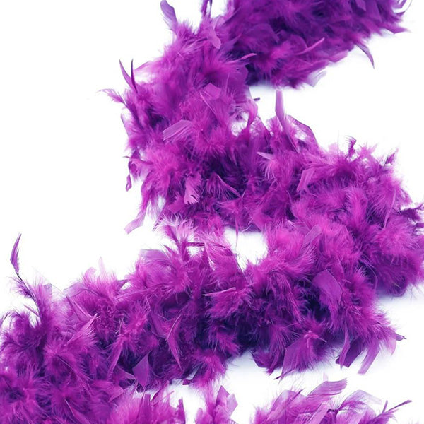 6 pieds BOA en plumes mauve