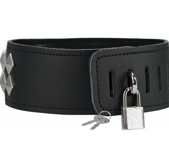 PUNISHMENT-BLACK STUDDED COLLAR