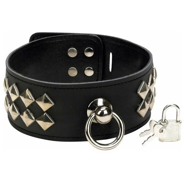 PUNISHMENT-BLACK STUDDED COLLAR