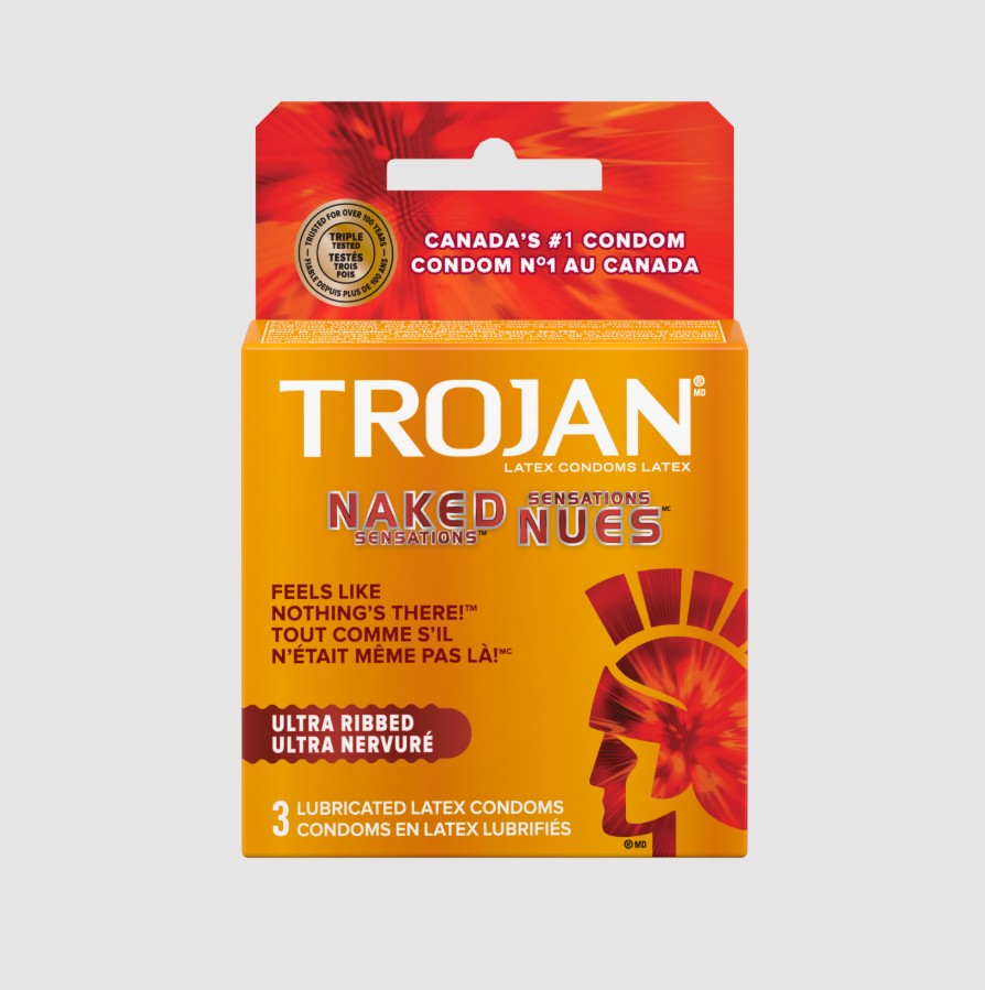 CONDOM TROJAN SENSATIONS NUES PQT DE 3