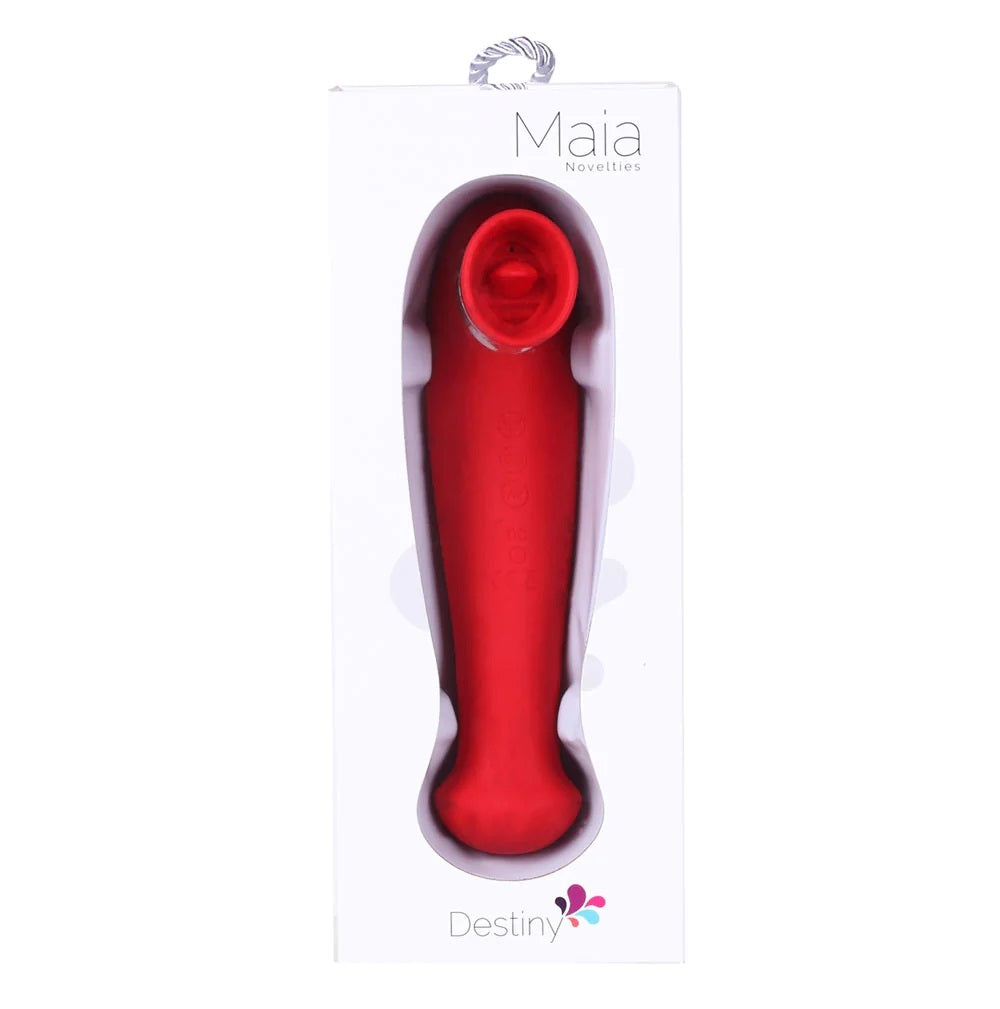 DESTINY - JOUET À SUCTION ET VIBRATION - ROUGE - MAIA