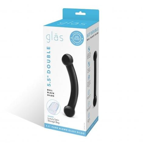DOUBLE BULL BLACK DILDO - GLÄS