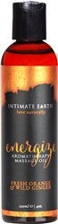 INTIMATE EARTH - HUILE À MASSAGE ENERGIZE - 4OZ