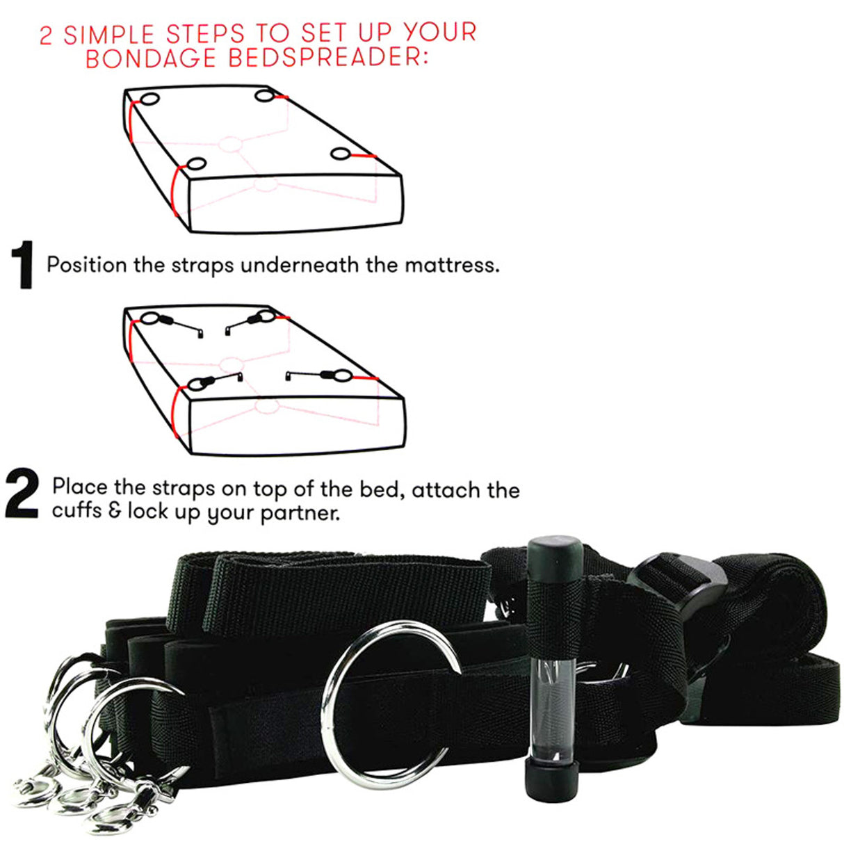 EVERYTHING YOU NEED BONDAGE IN-A-BOX 12PC BEDSPREADER SET