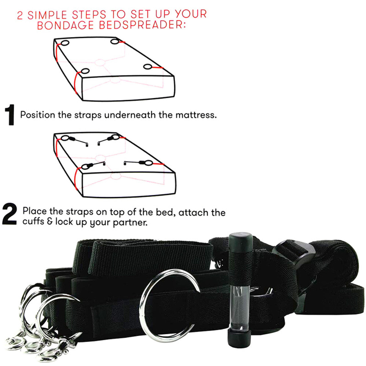 EVERYTHING YOU NEED BONDAGE IN-A-BOX 12PC BEDSPREADER SET