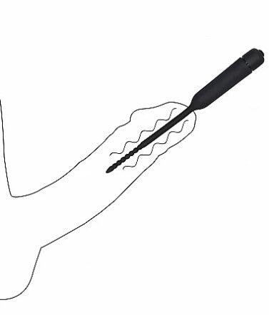 SONDE EN SILICONE VIBRANTE AVEC DES BILLES AU BOUT - OUCH!