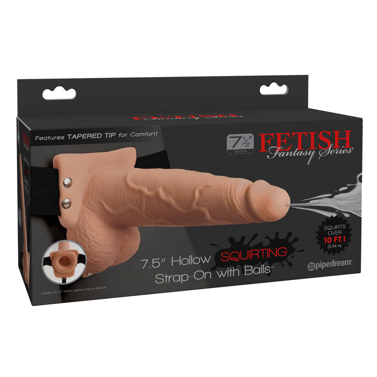 Fetish Fantasy 7.5" Hollow Squirting Strap-On with