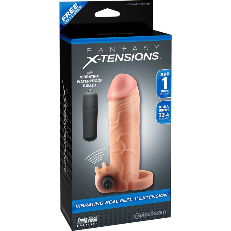 FX - VIBRATING REAL FEEL 1" EXT- PEAU