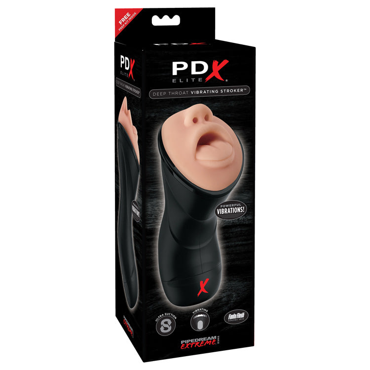 PDX ELITE DEEP THROAT VIBRATING STROKER