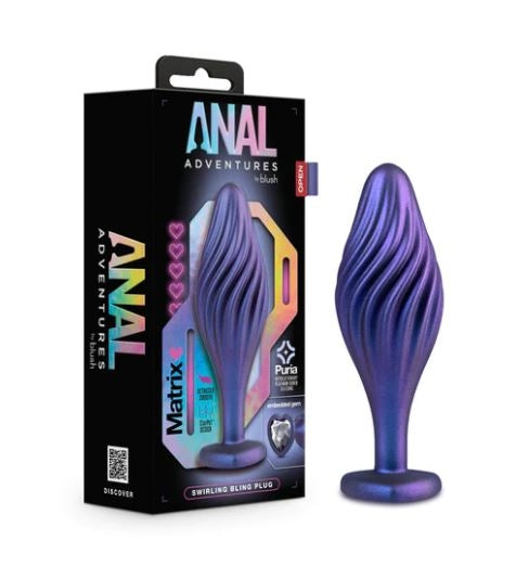 ANAL ADVENTURE - MATRIX SWIRLING BLING PLUG SAPPHIRE