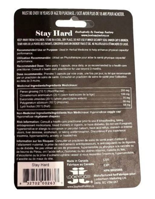 STAY HARD - 2 CAPSULES