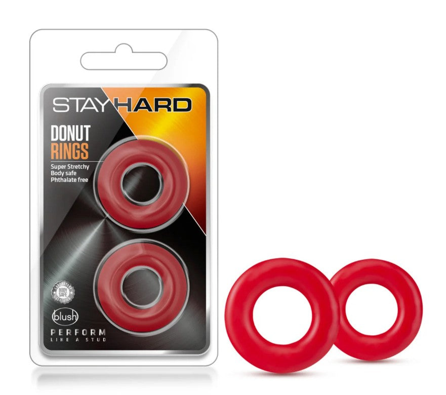 STAY HARD DONUT RINGS - RED