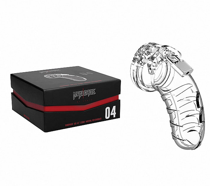 CHASTITY - 4.5'' - COCK CAGE - TRANSPARENT