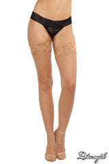 BAS 3/4 TRANSPARENT BANDE DENTELLE AVEC SILICONE - DREAMGIRL
