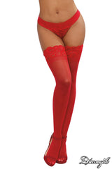 BAS 3/4 TRANSPARENT BANDE DENTELLE AVEC SILICONE - DREAMGIRL