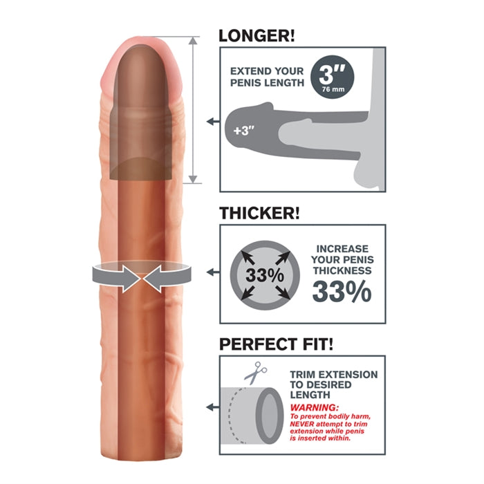 FX - PERFECT 3" EXTENSION PÉNIS