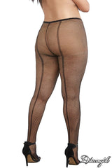 BAS CULOTTE RÉSILLE NOIR & NUDE - QUEEN - DREAMGIRL