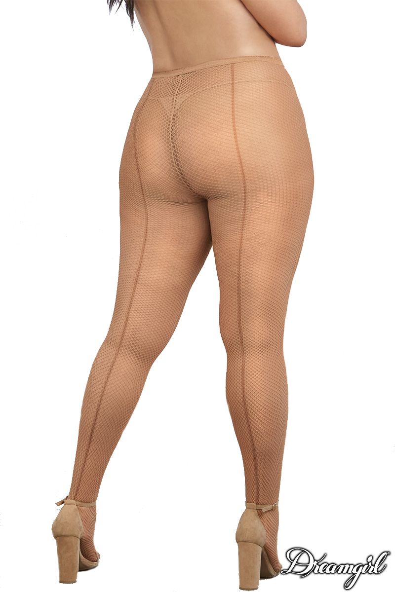 BAS CULOTTE RÉSILLE NOIR & NUDE - QUEEN - DREAMGIRL