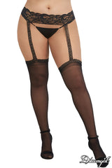 BAS-COLLANT 3/4 PORTE JARRETELLE TRANSPARENT - QUEEN - DREAMGIRL