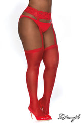 BAS-COLLANT 3/4 PORTE JARRETELLE TRANSPARENT - QUEEN - DREAMGIRL