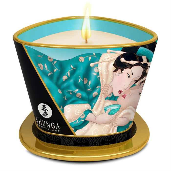 CHANDELLE FLEURS DE ILES A MASSAGE -SHUNGA