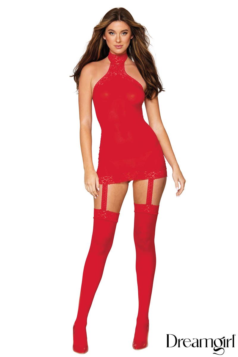ROBE-JARRETELLE LICOU SEMI-TRANSPARENT - DREAMGIRL