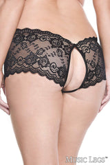BOYSHORT FOURCHE OUVERTE EN DENTELLE - MUSIC LEGS