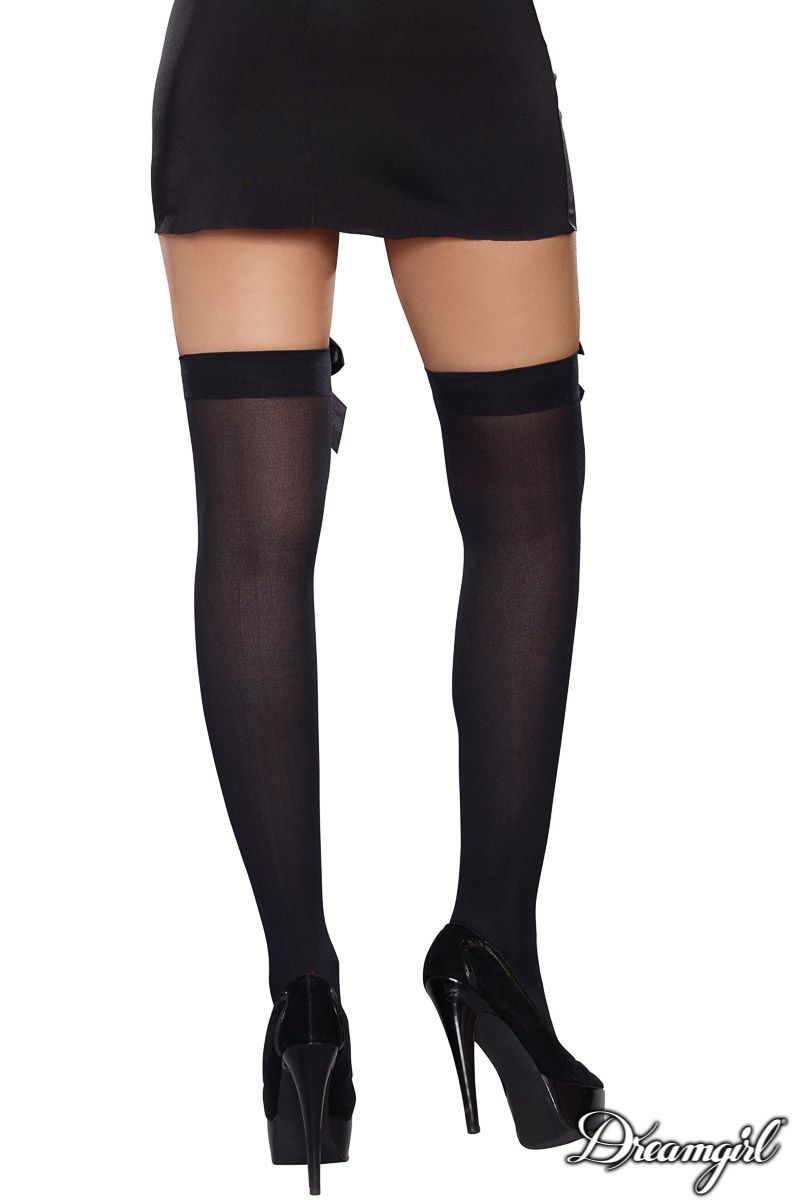 BAS AUX GENOUX BOUCLES - NOIR- DREAMGIRL