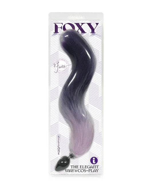 FOXY TAIL - SILICONE BUTT PLUG - MAUVE
