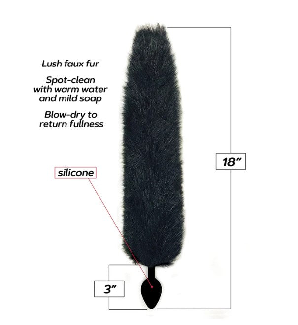 FOXY TAIL - SILICONE BUTT PLUG - MAUVE