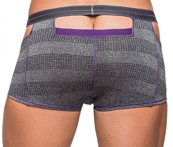 HEATHER HAZE CUTOUT SHORT
