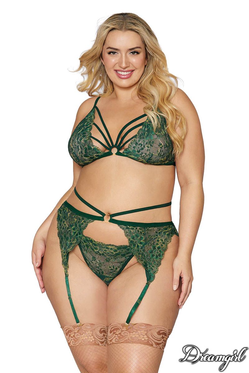 ENSEMBLE 3 PIÈCES VERT - QUEEN - DREAMGIRL