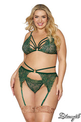 ENSEMBLE 3 PIÈCES VERT - QUEEN - DREAMGIRL