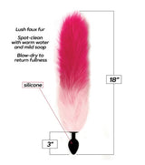 FOXY TAIL - SILICONE BUTT PLUG - ROSE