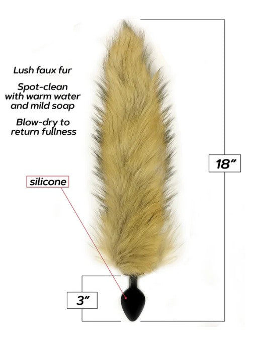 FOXY TAIL - SILICONE BUTT PLUG - OR