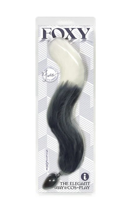 FOXY TAIL - SILICONE BUTT PLUG - GRIS