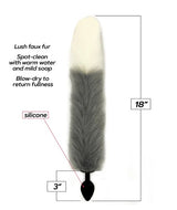 FOXY TAIL - SILICONE BUTT PLUG - GRIS