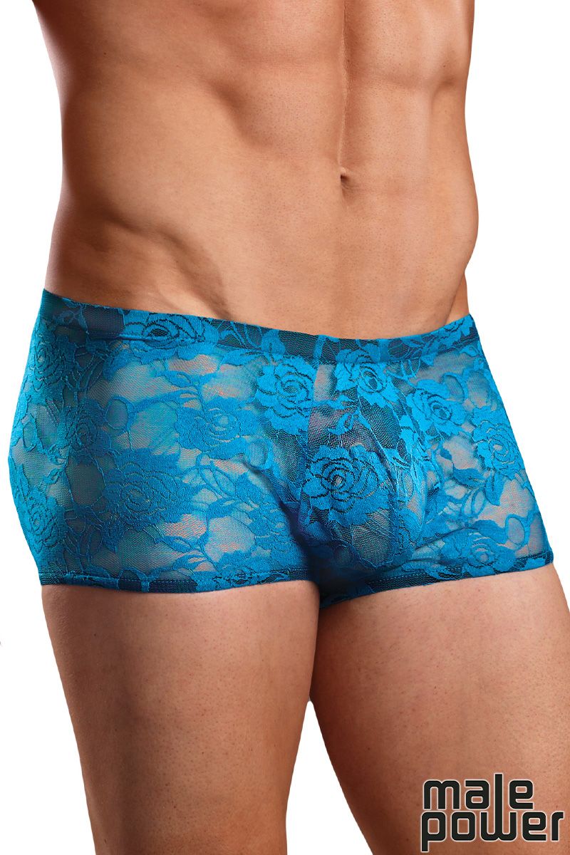NEON LACE /BLEU / MINI SHORT-MALE POWER