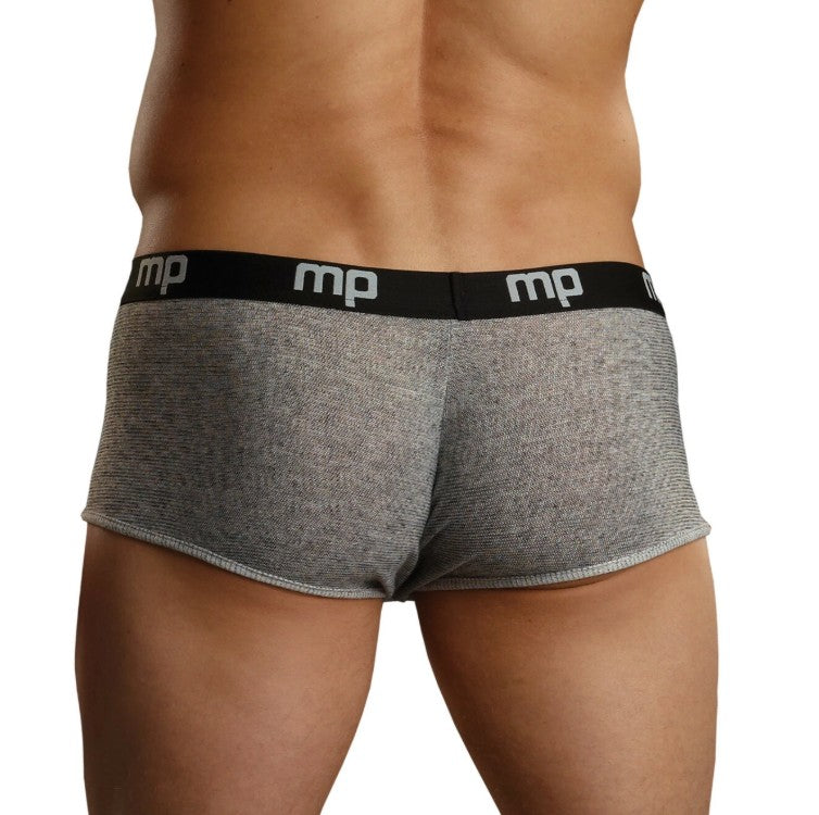 HEATHER RIB ENH SHORT GRIS LARGE - MALE POWER