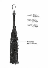 PAIN - LEATHER SUEDE BARBED WIRED FLOGGER