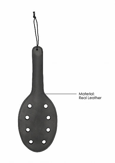 PAIN - SADDLE LEATHER PADDLE WITH 8 HOLES