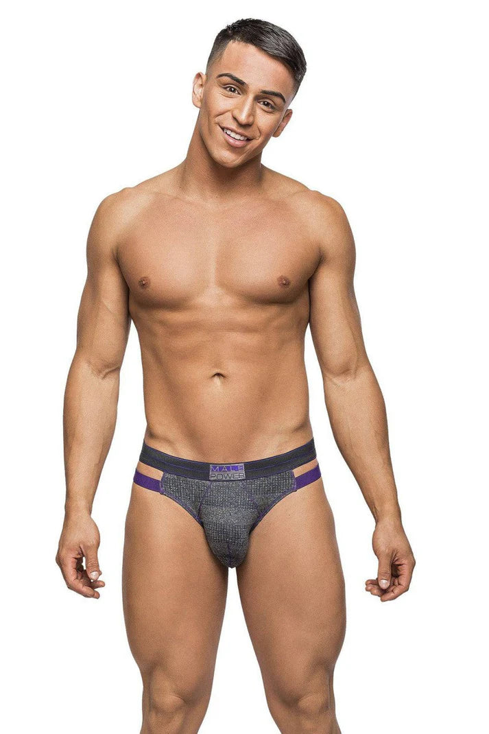 HEATHER HAZE/ GRIS/ CUTOUT JOCK - MALE POWER